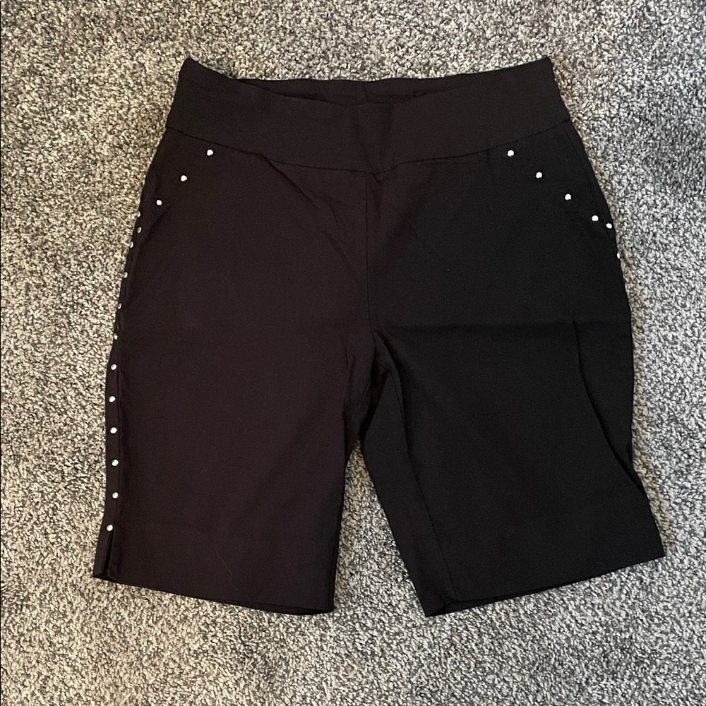 INC Black Women's Shorts with Studded Detail